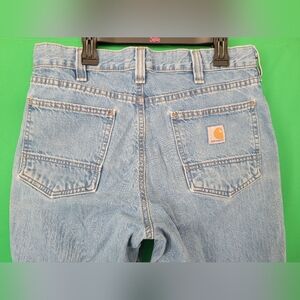 Carhartt Classic Blue Denim Jeans Pants Relaxed Fit Mens 30x32 BD5119-M 5 Pocket